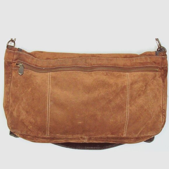 Wilsons Leather M. JULIAN Suede Messenger Bag Tote - Picture 1 of 12